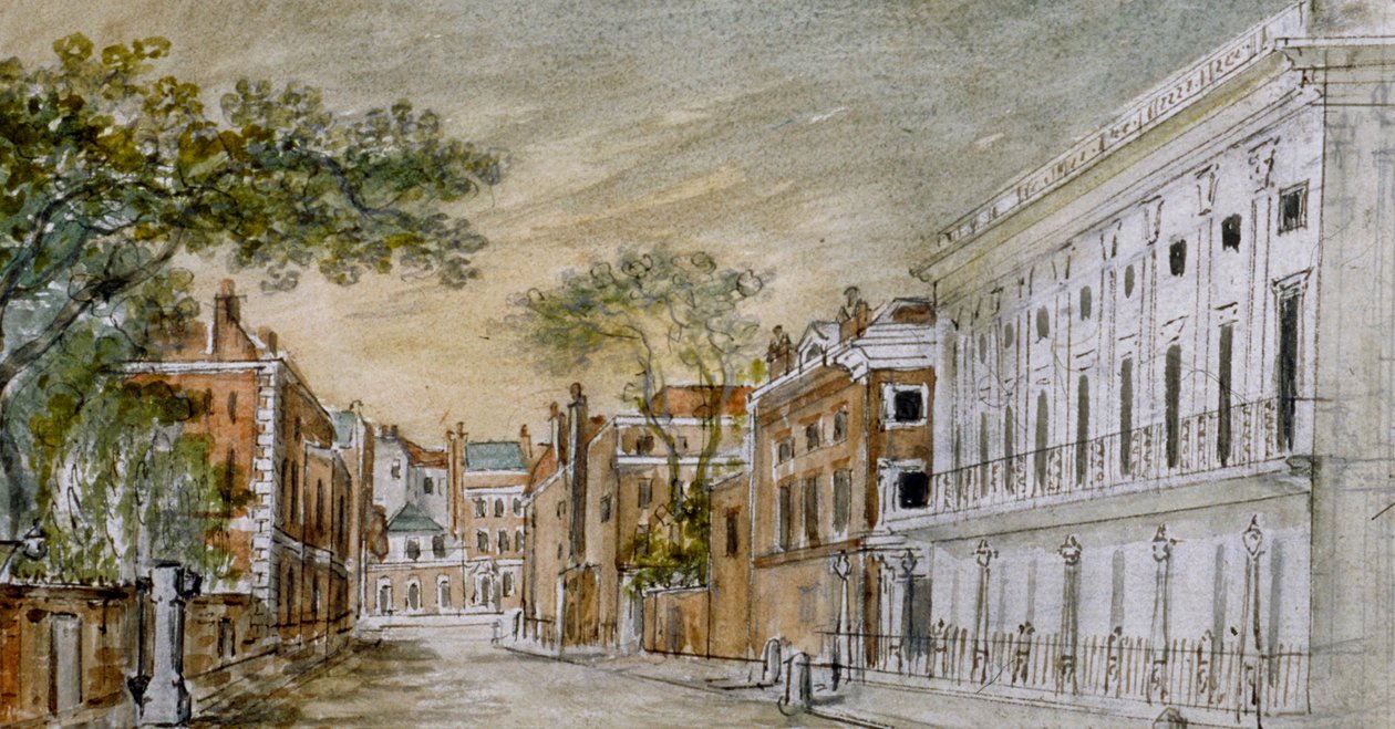 View along Vigo Lane, City of Westminster, London by John Bromley