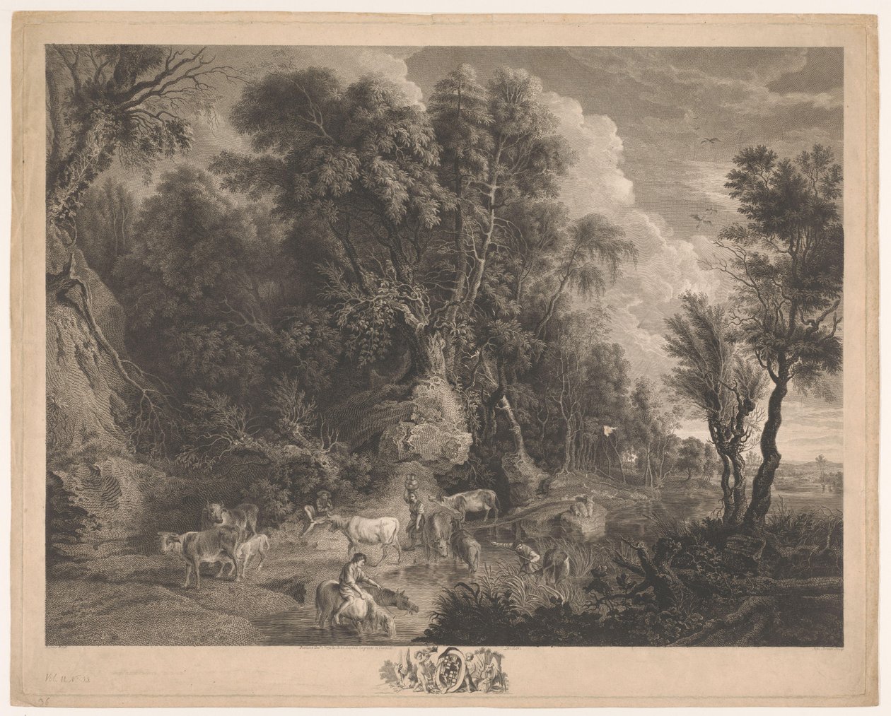 Landscape with Shepherds and Flock at a Watering Place by John Browne