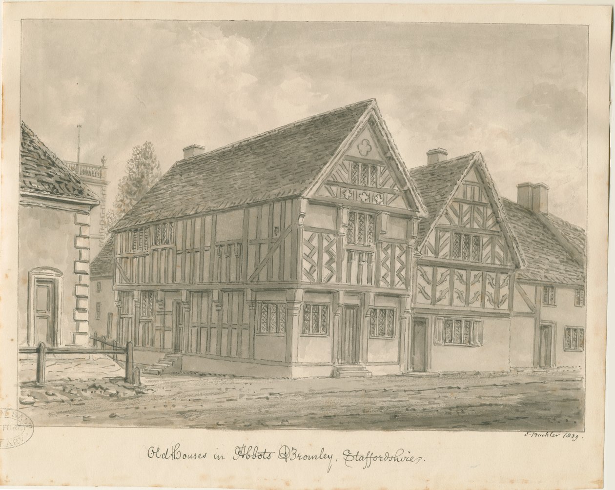 Abbots Bromley Old Houses by John Buckler