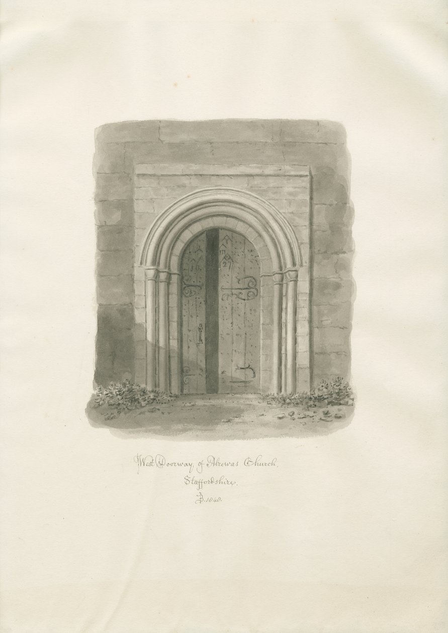 West Doorway of Alrewas Church by John Buckler