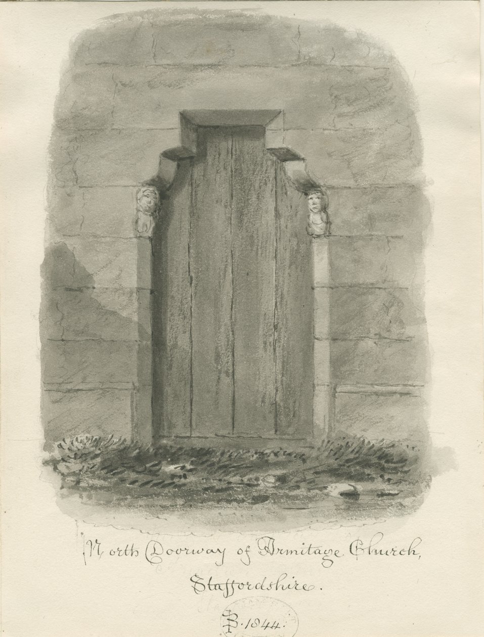Armitage Church - North Doorway by John Buckler