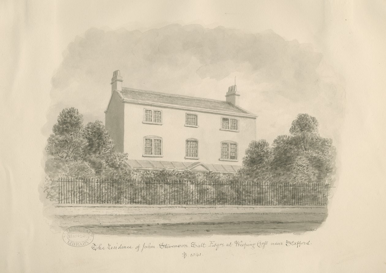 House of John Stevenson Salt, Esq., Baswich Village by John Buckler