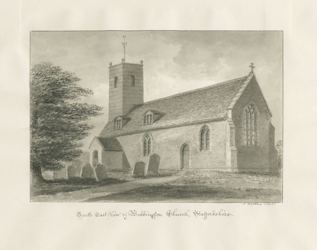 Bobbington Church by John Buckler