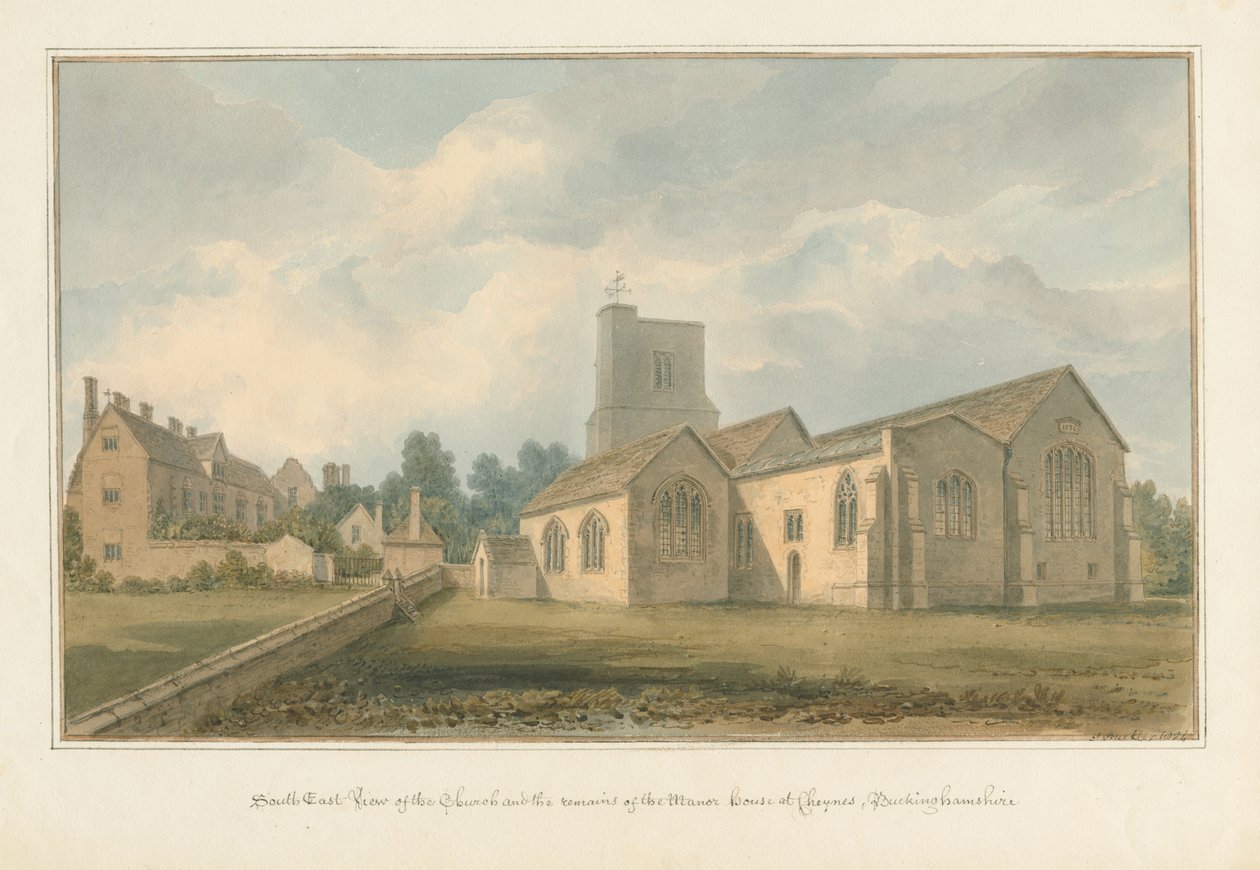 Buckinghamshire - Chenies Church and Remains of the Manor House, 1824 by John Buckler