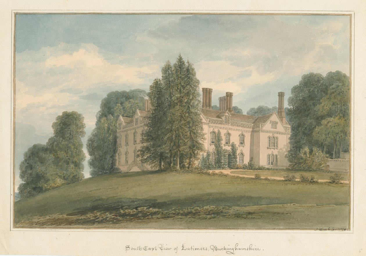 Latimers Hall, Buckinghamshire by John Buckler