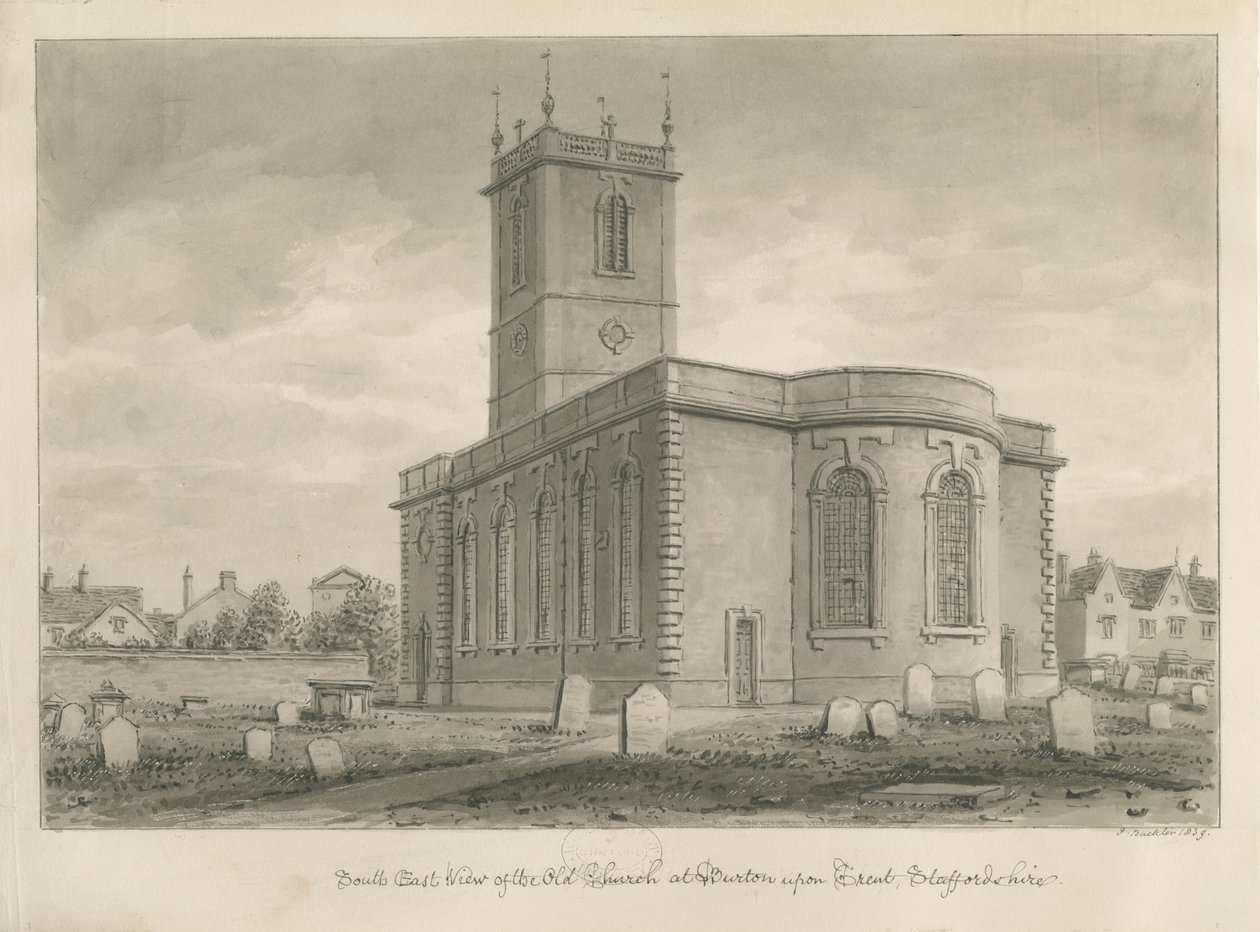 Burton-upon-Trent - Old Church by John Buckler