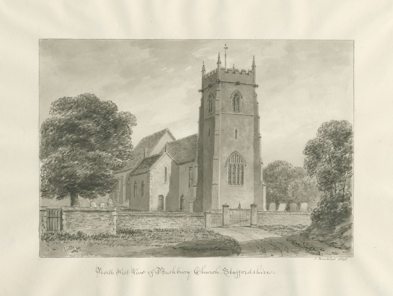 Bushbury Church by John Buckler