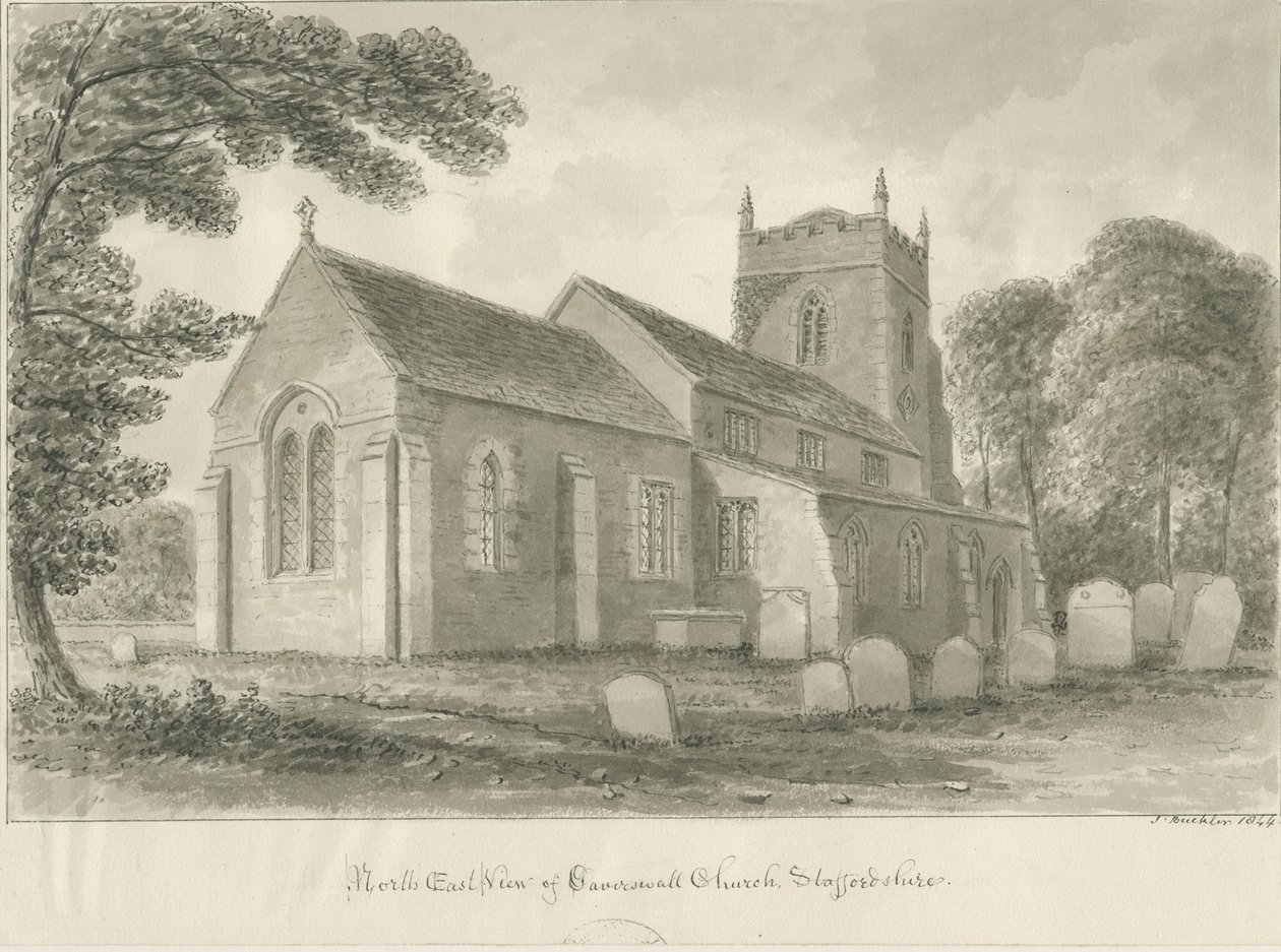 Caverswall Church by John Buckler
