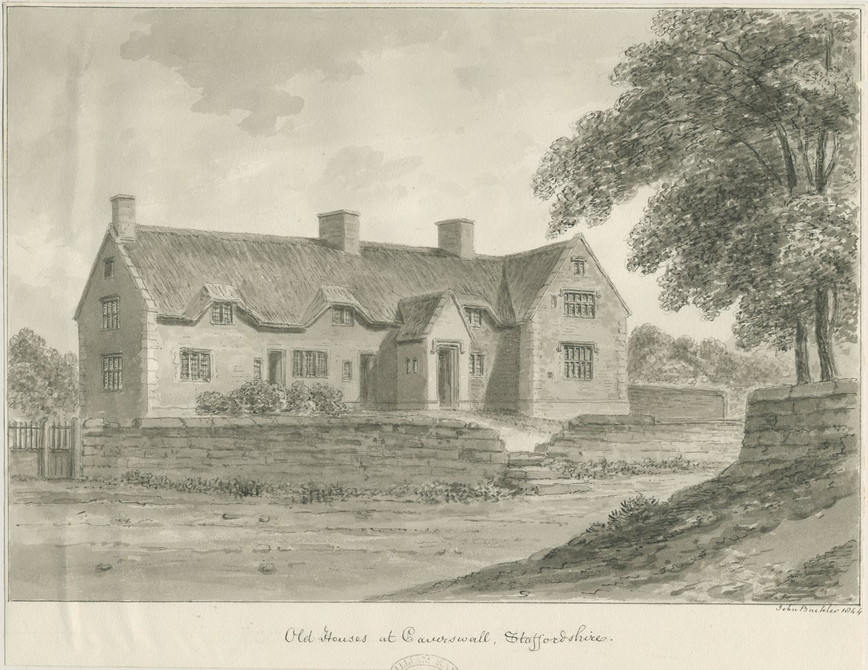 Caverswall Village - Old Houses by John Buckler