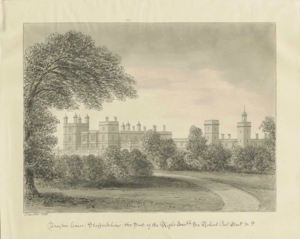 Drayton Manor, Drayton Bassett by John Buckler