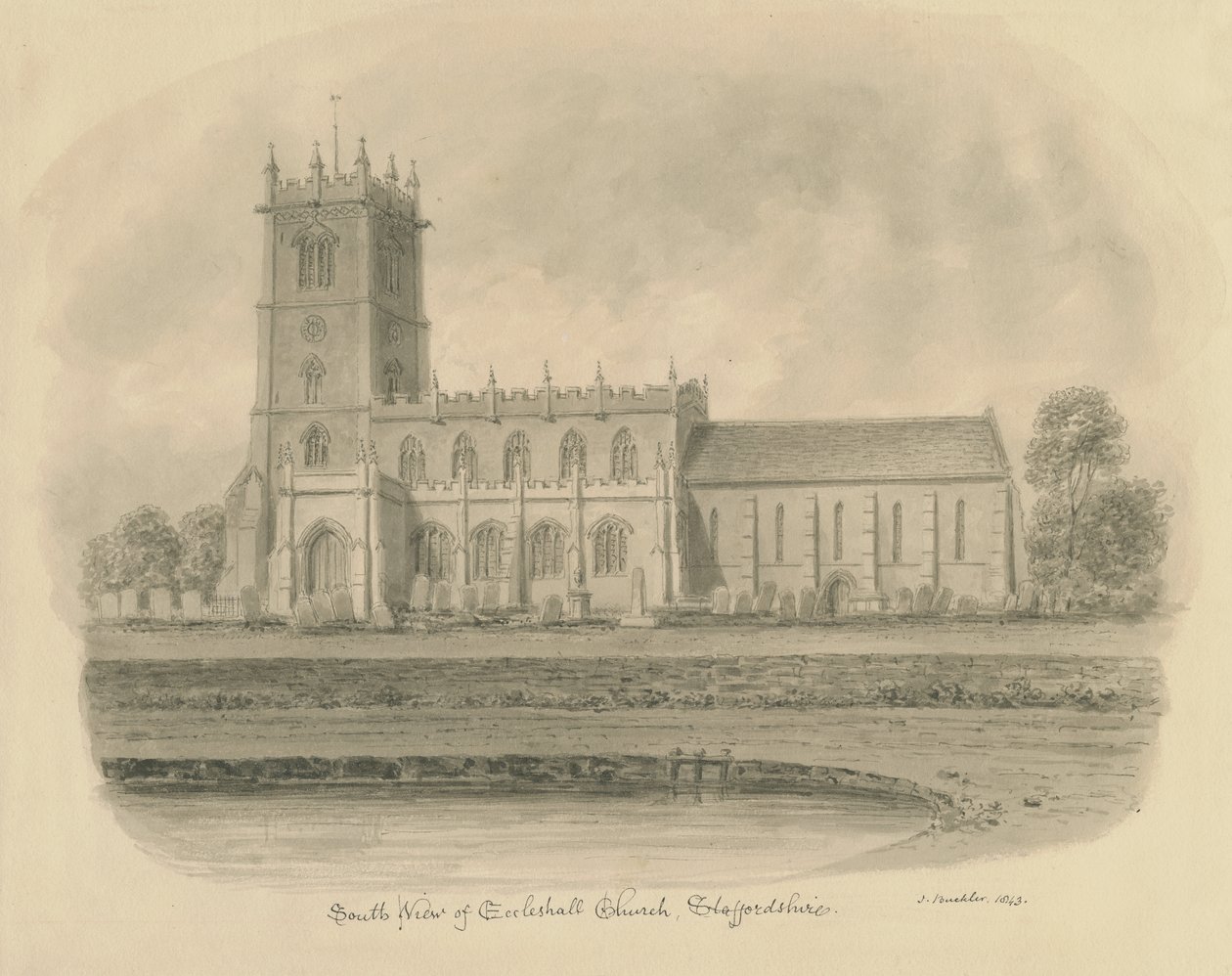 Eccleshall Church by John Buckler