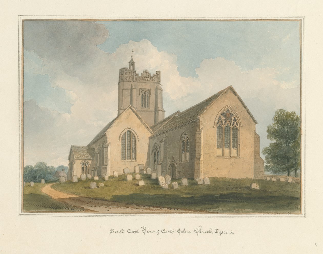 Essex - Earls Colne Church by John Buckler