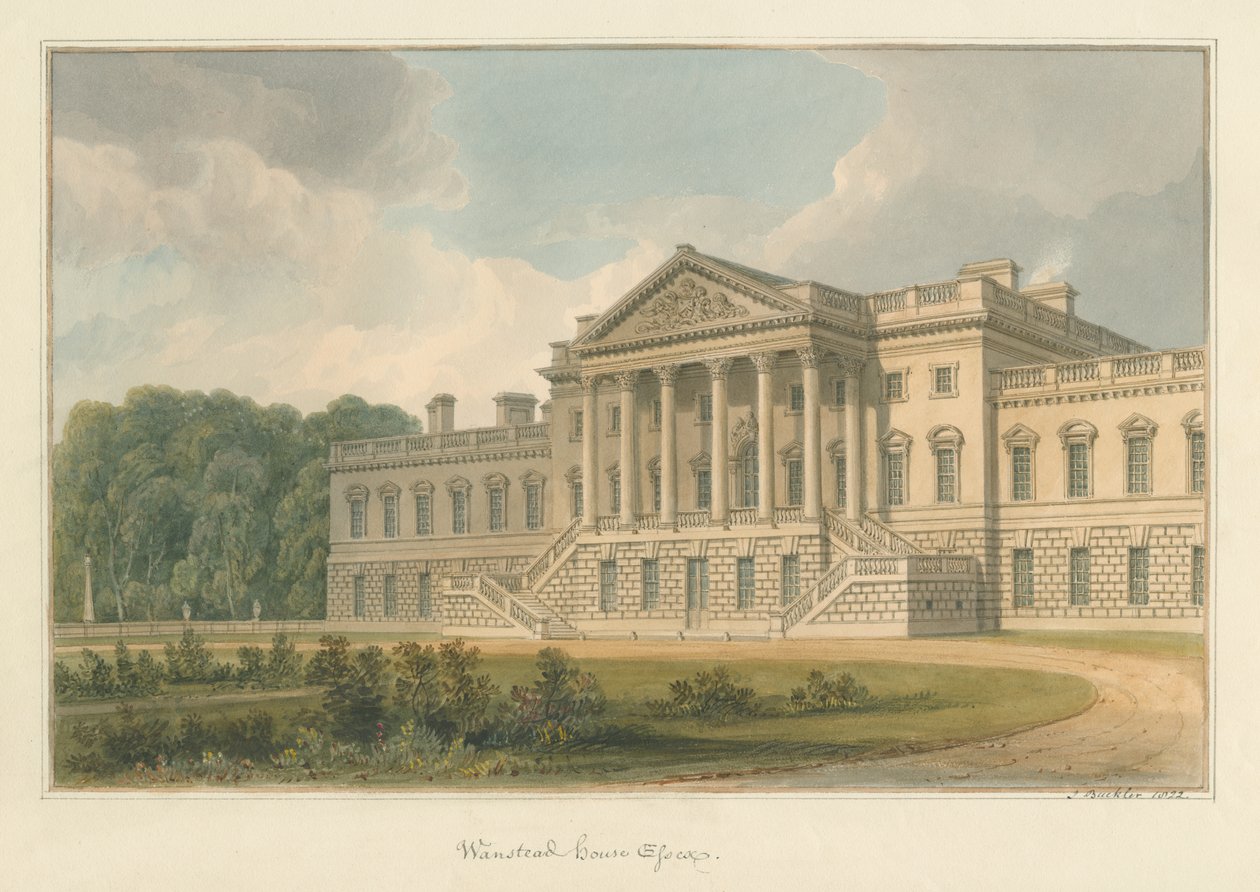Essex - Wanstead House, 1822 by John Buckler