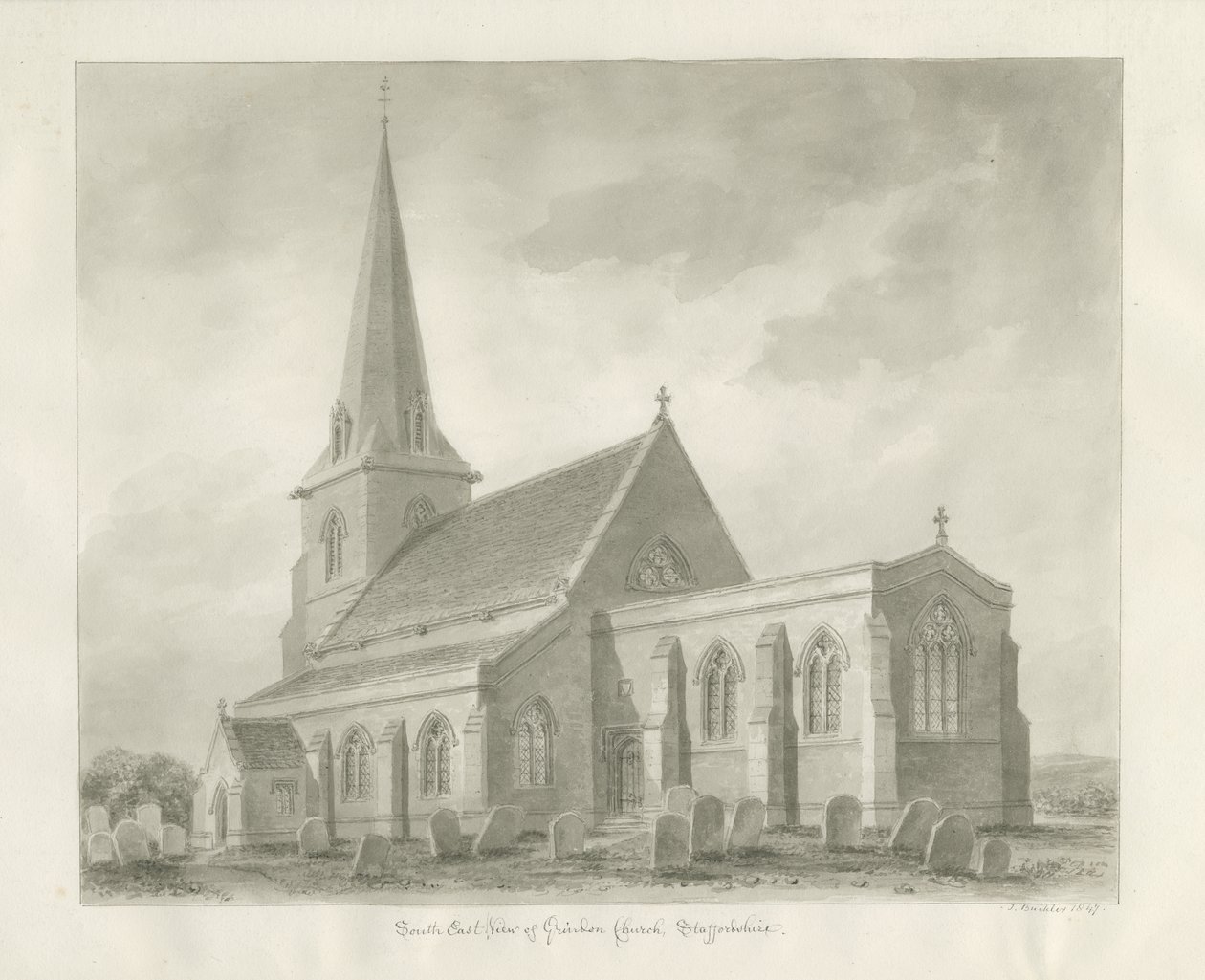 Grindon Church by John Buckler