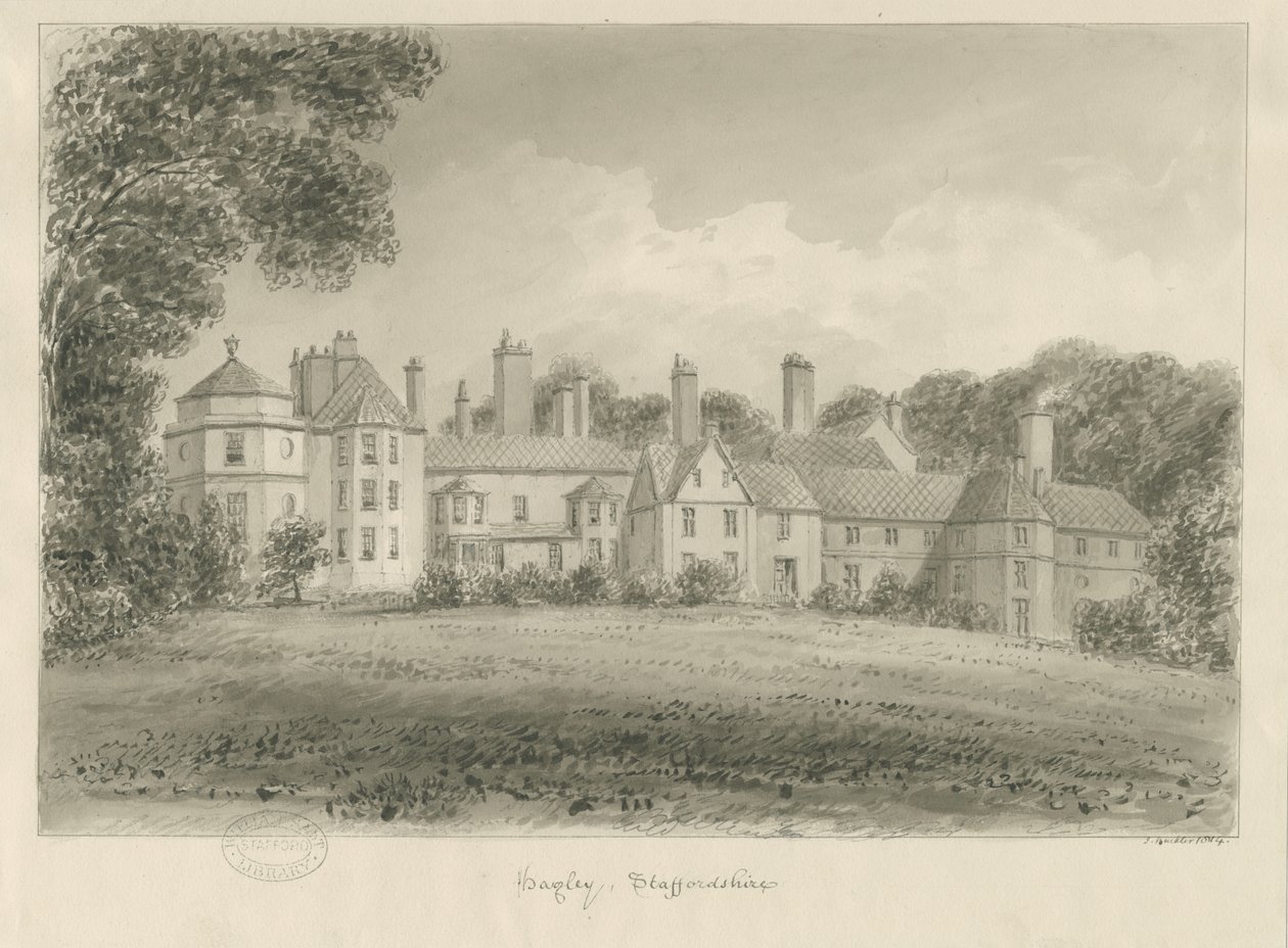 Hagley Hall by John Buckler