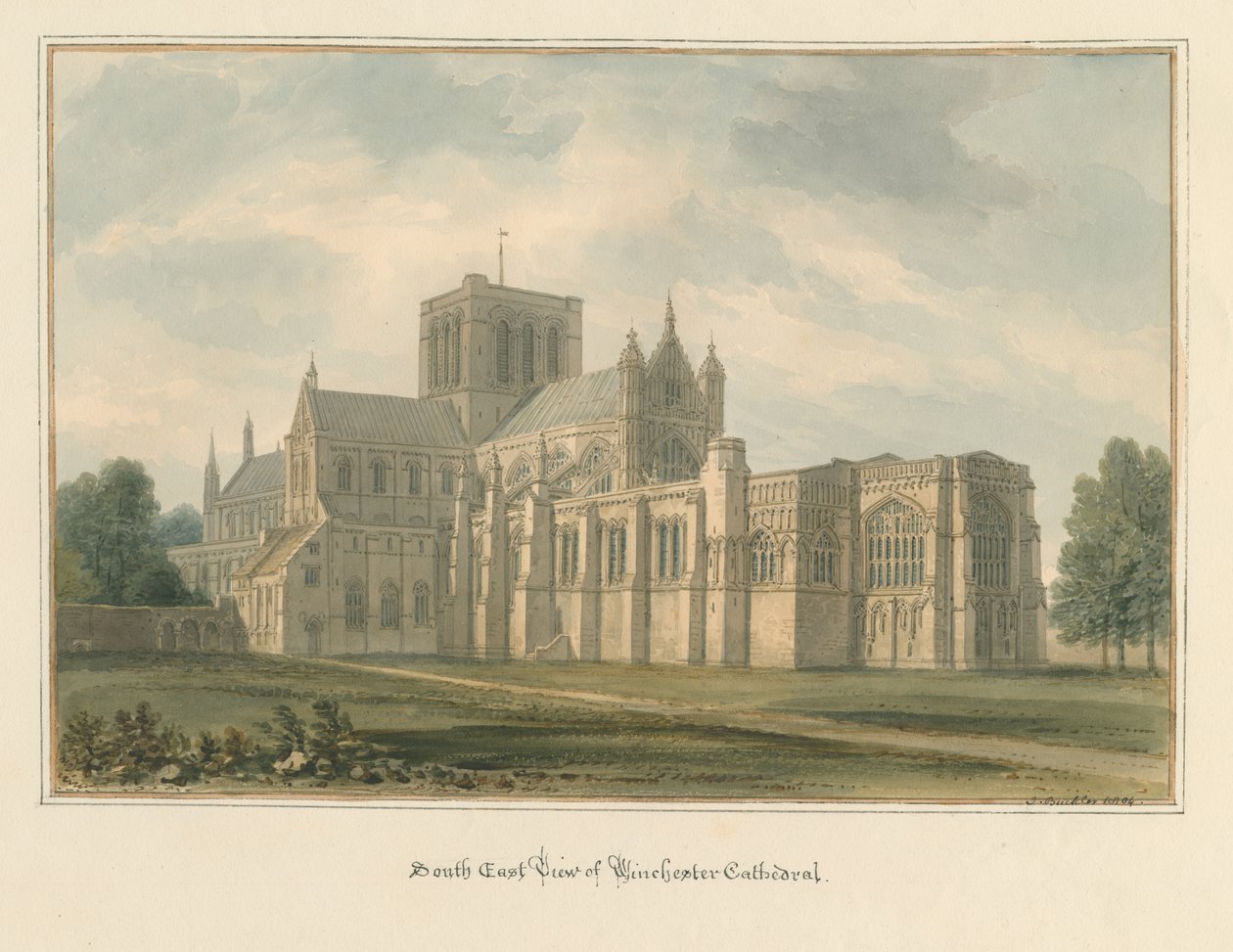 Hampshire - Winchester Cathedral by John Buckler