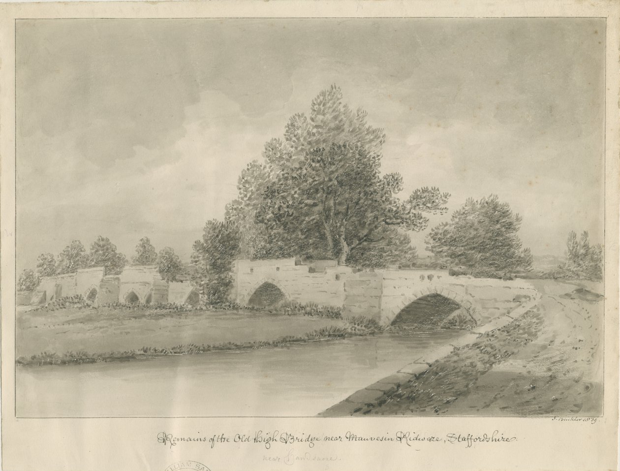 Handsacre - Old High Bridge by John Buckler