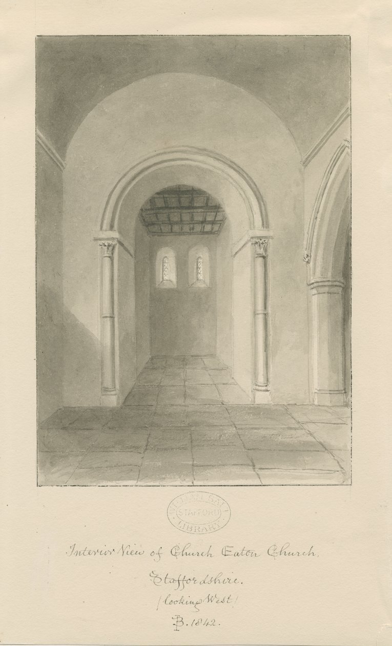 Interior of Church Eaton Church by John Buckler