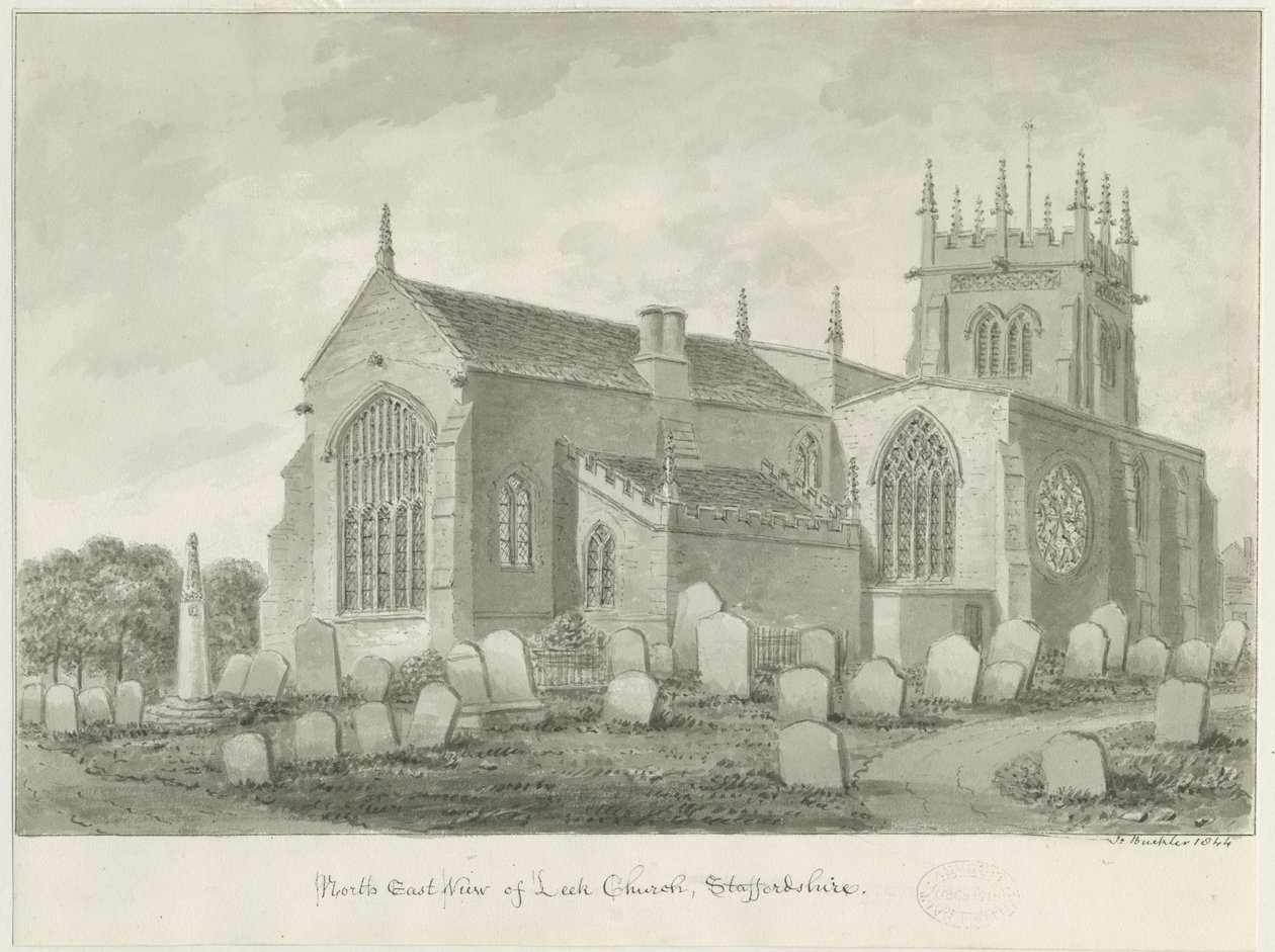 Leek Church by John Buckler