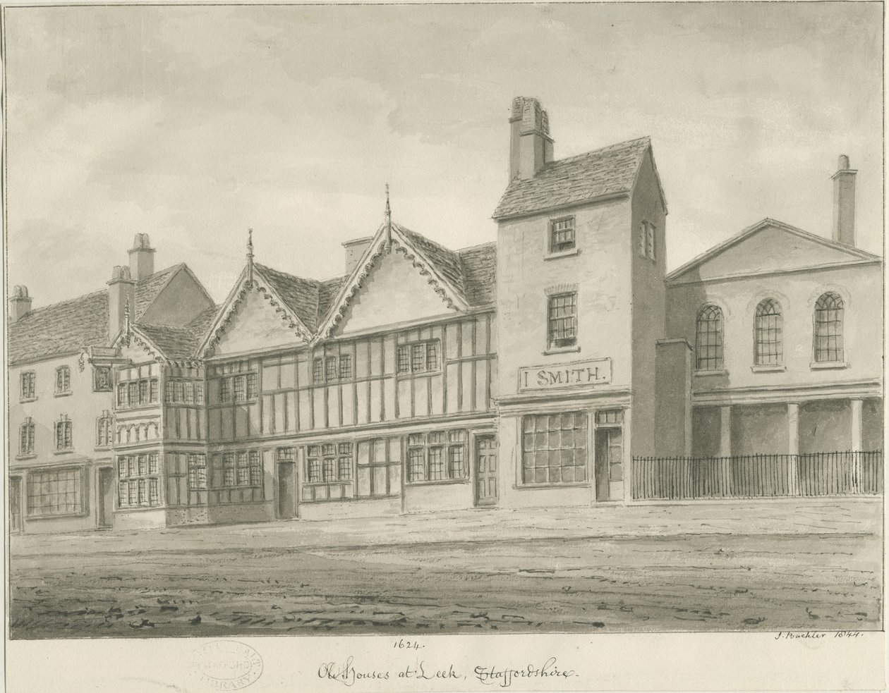 Leek Town - Old Houses by John Buckler