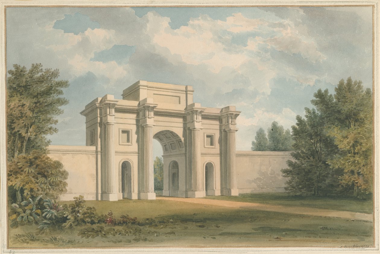 Leicestershire - Gopsall House - The Gateway by John Buckler