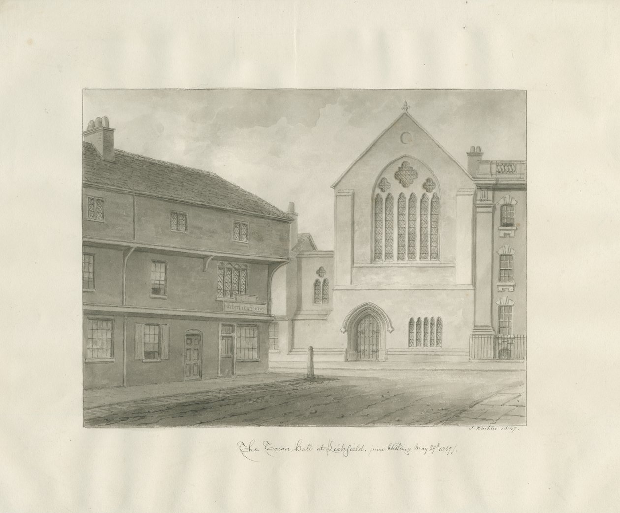 Lichfield - Guildhall by John Buckler