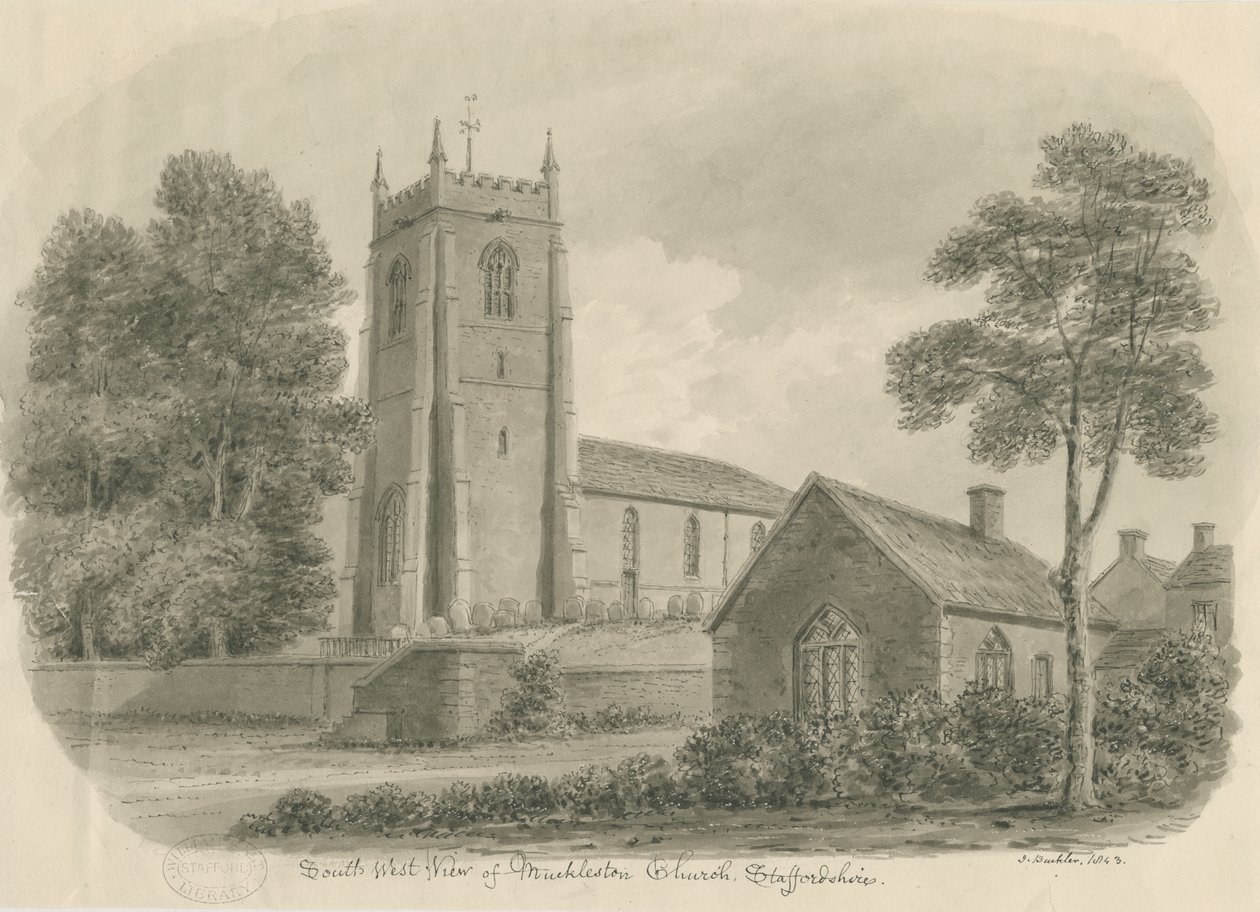 Mucklestone Church by John Buckler
