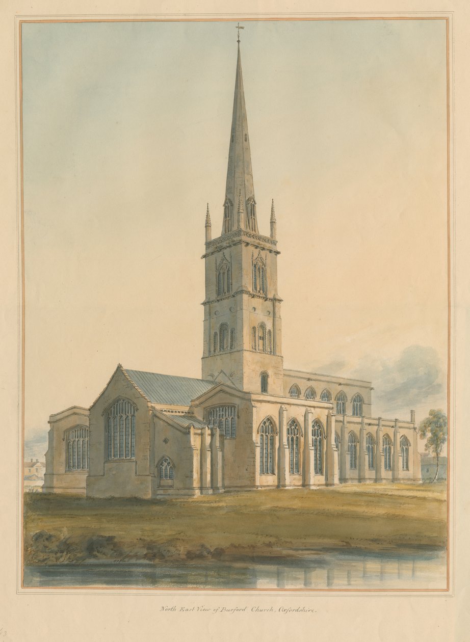 Oxfordshire - Burford Church by John Buckler