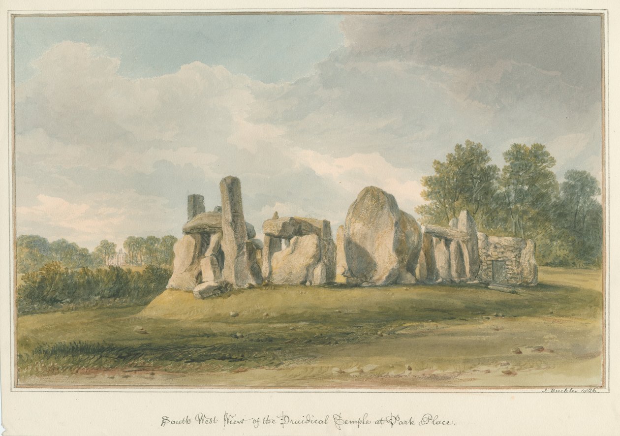 Oxfordshire - Henley upon Thames - Druidical Temple at Park Place by John Buckler