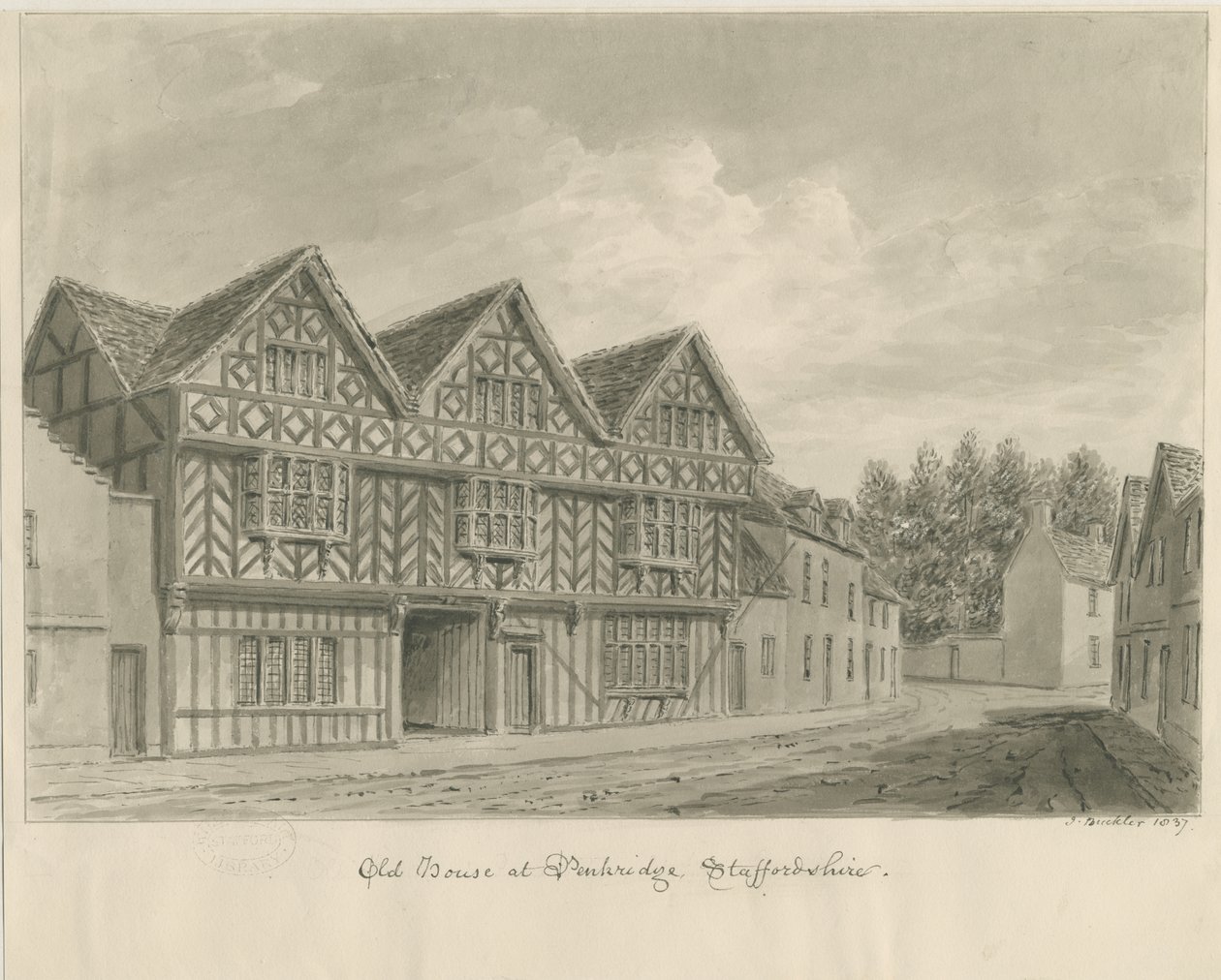 Penkridge Town - Old House by John Buckler