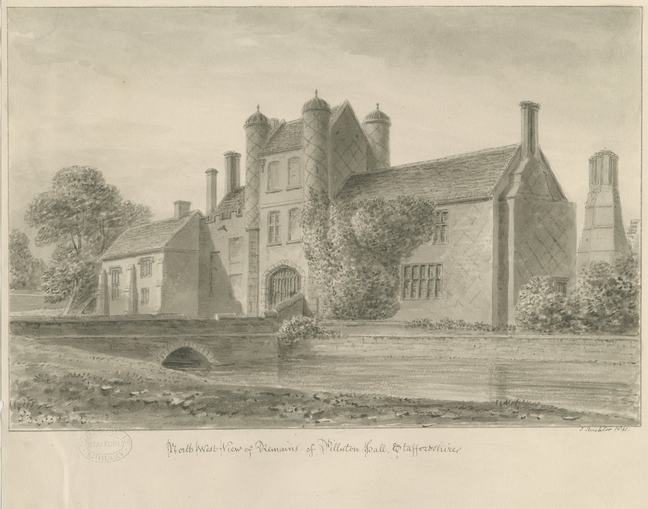 Pillaton Hall by John Buckler: Premium art reproduction