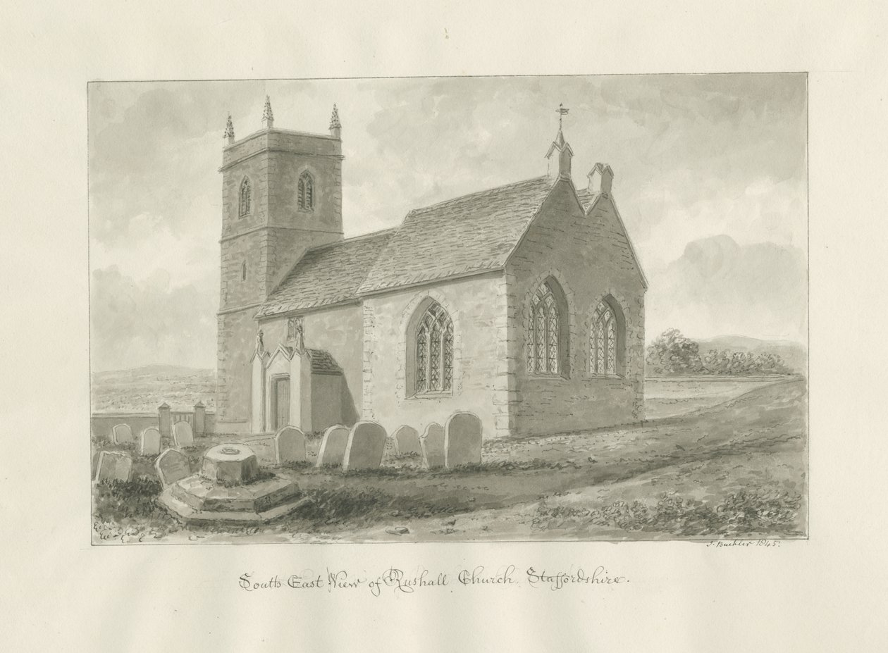 Rushall Church by John Buckler