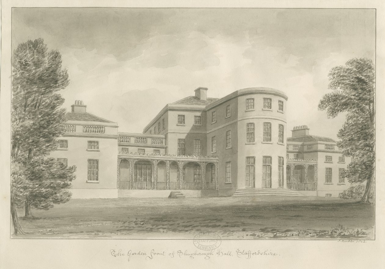 Shugborough Hall - Garden Front by John Buckler