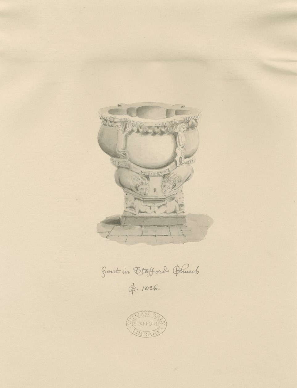 Stafford - Font in St. Mary