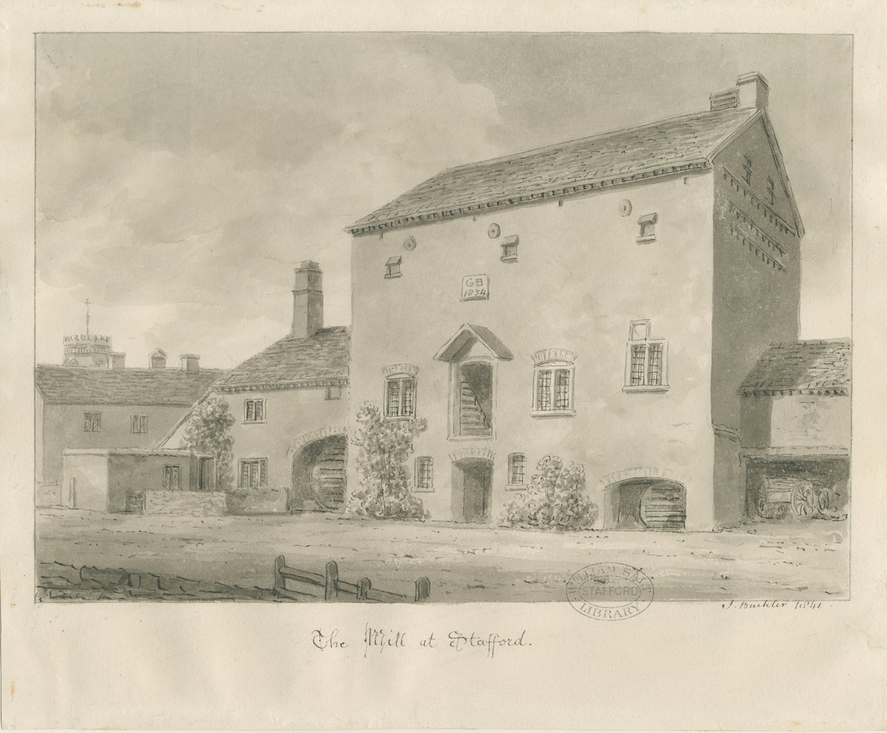 Stafford - Water Mill by John Buckler
