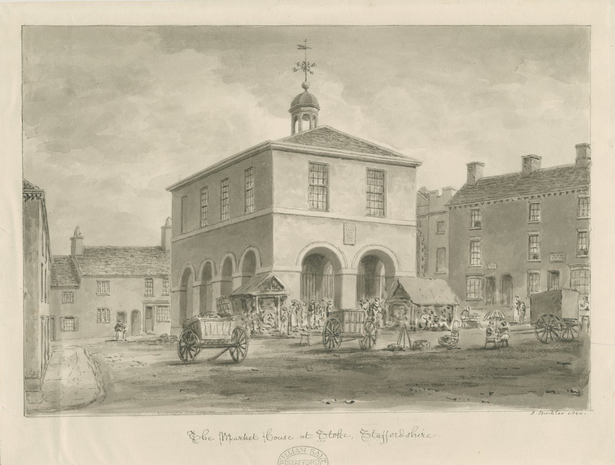 Stoke-upon-Trent - Market House by John Buckler