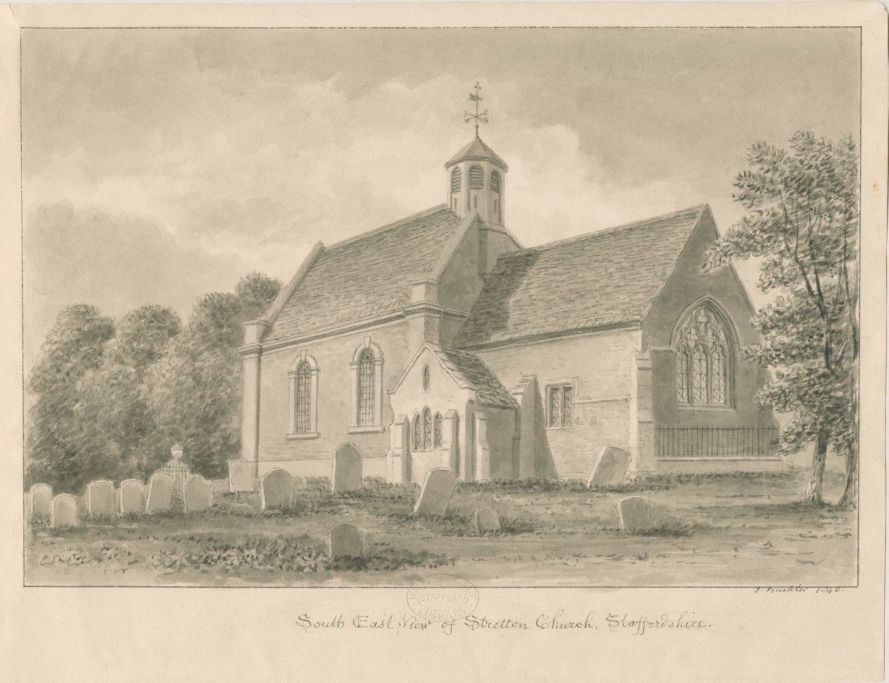 Stretton Church by John Buckler