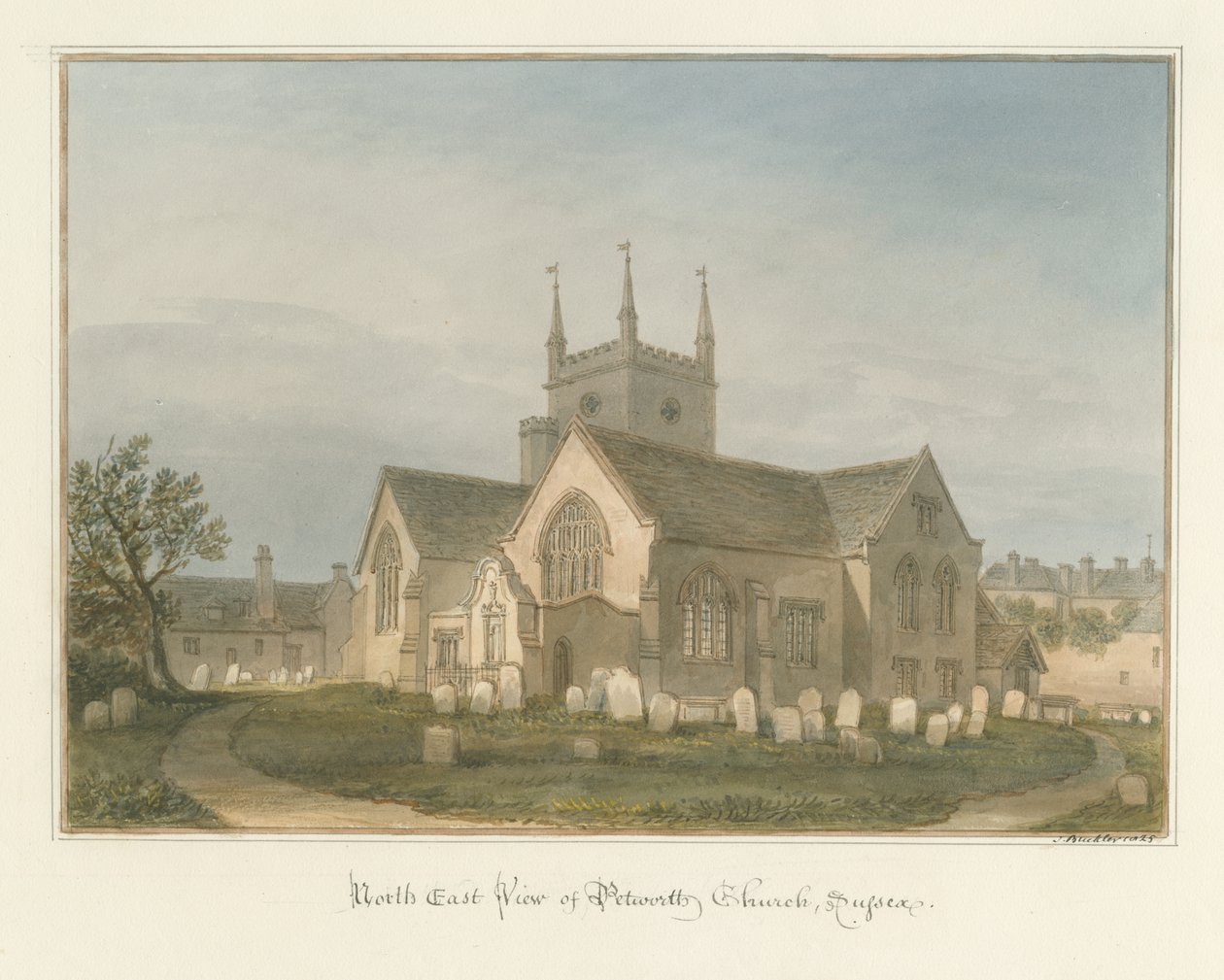 Sussex - Petworth Church by John Buckler