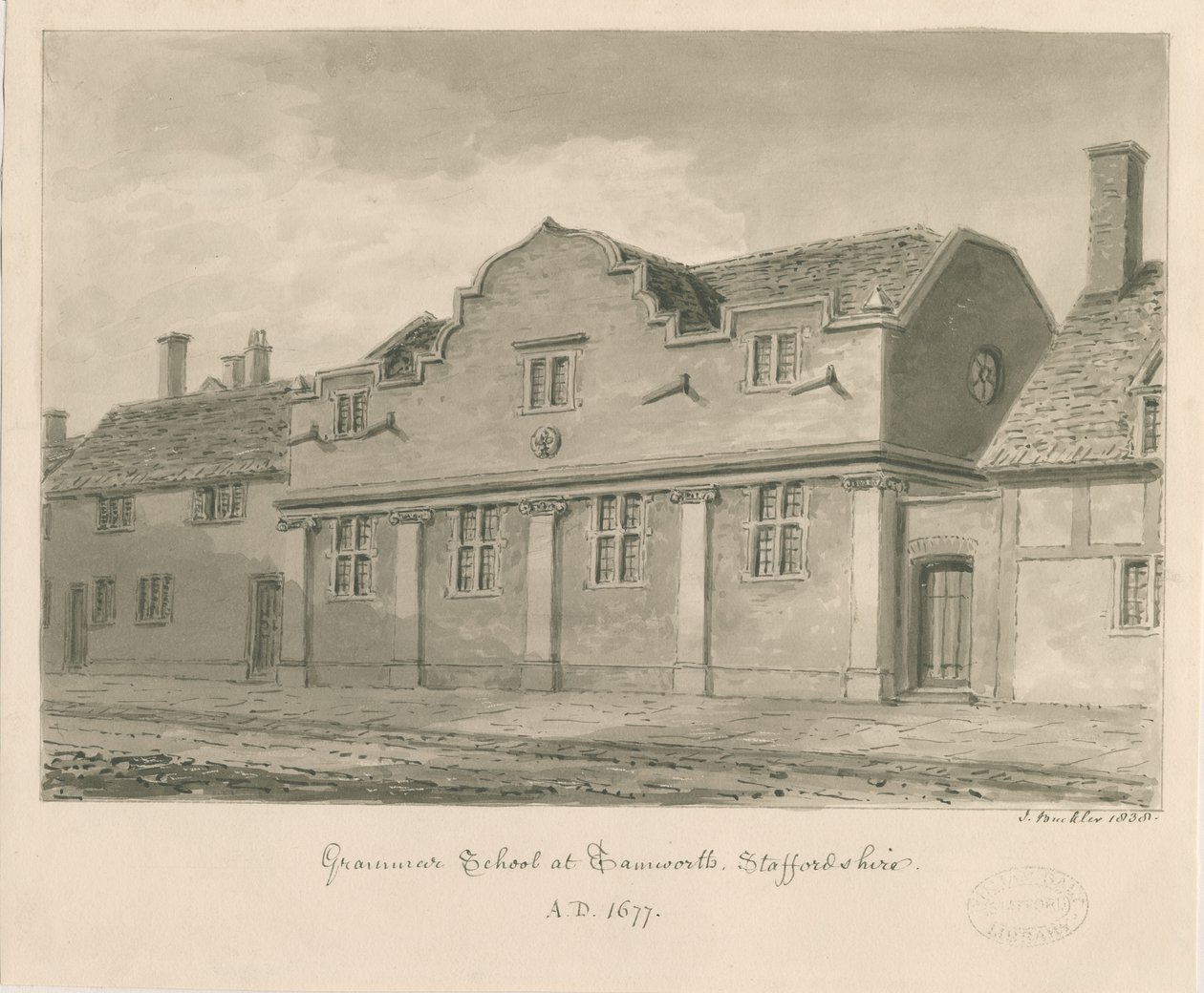 Tamworth - Grammar School by John Buckler