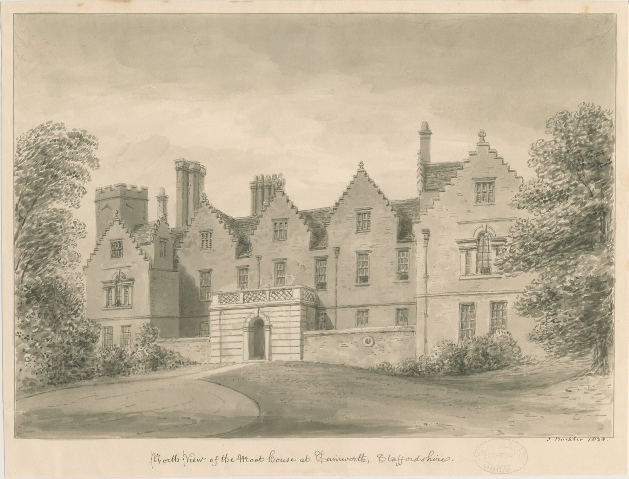 Tamworth - The Moat House by John Buckler