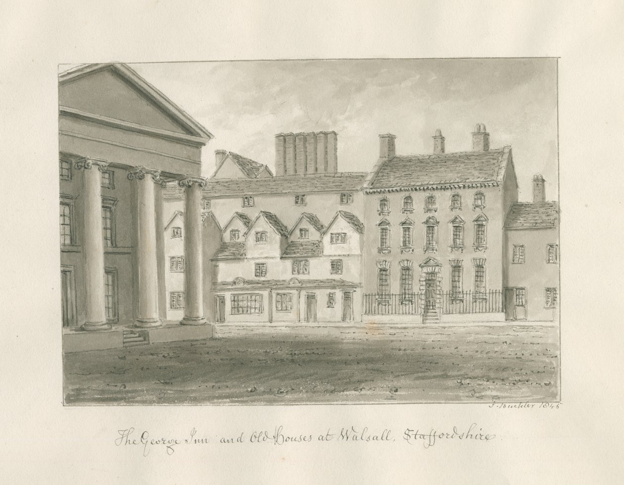 Walsall Town - The George Inn by John Buckler