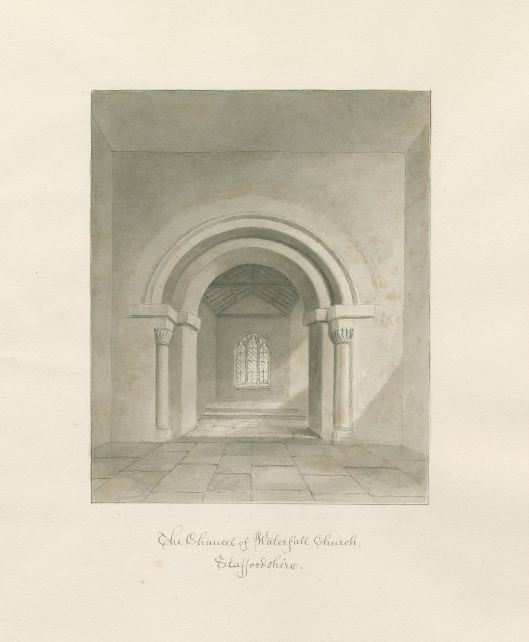 Waterfall Church - Interior of Chancel by John Buckler