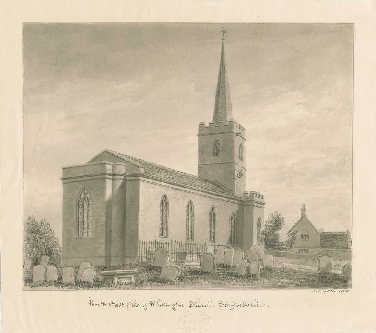 Whittington Church by John Buckler