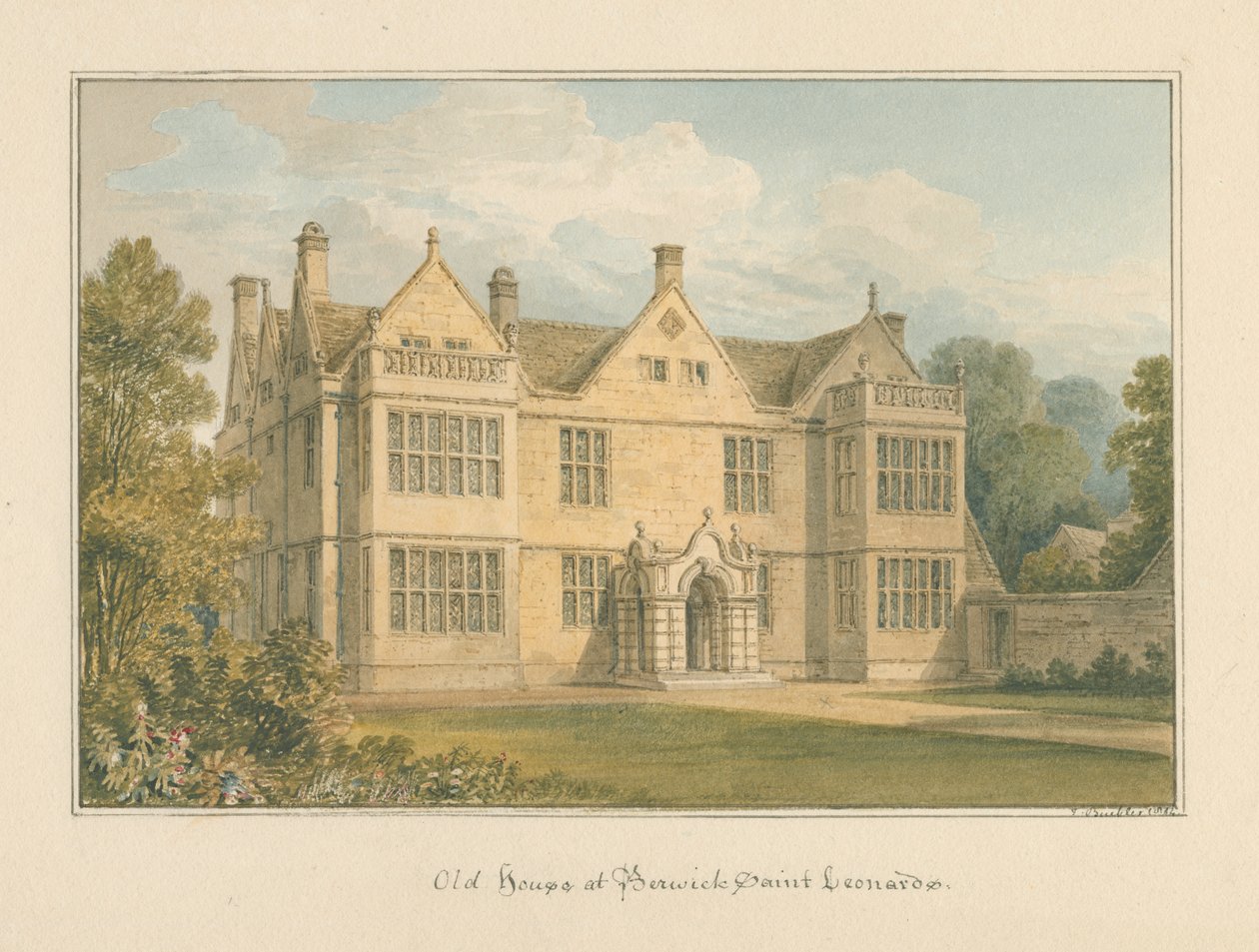Wiltshire - Berwick Saint Leonardo - Old House by John Buckler