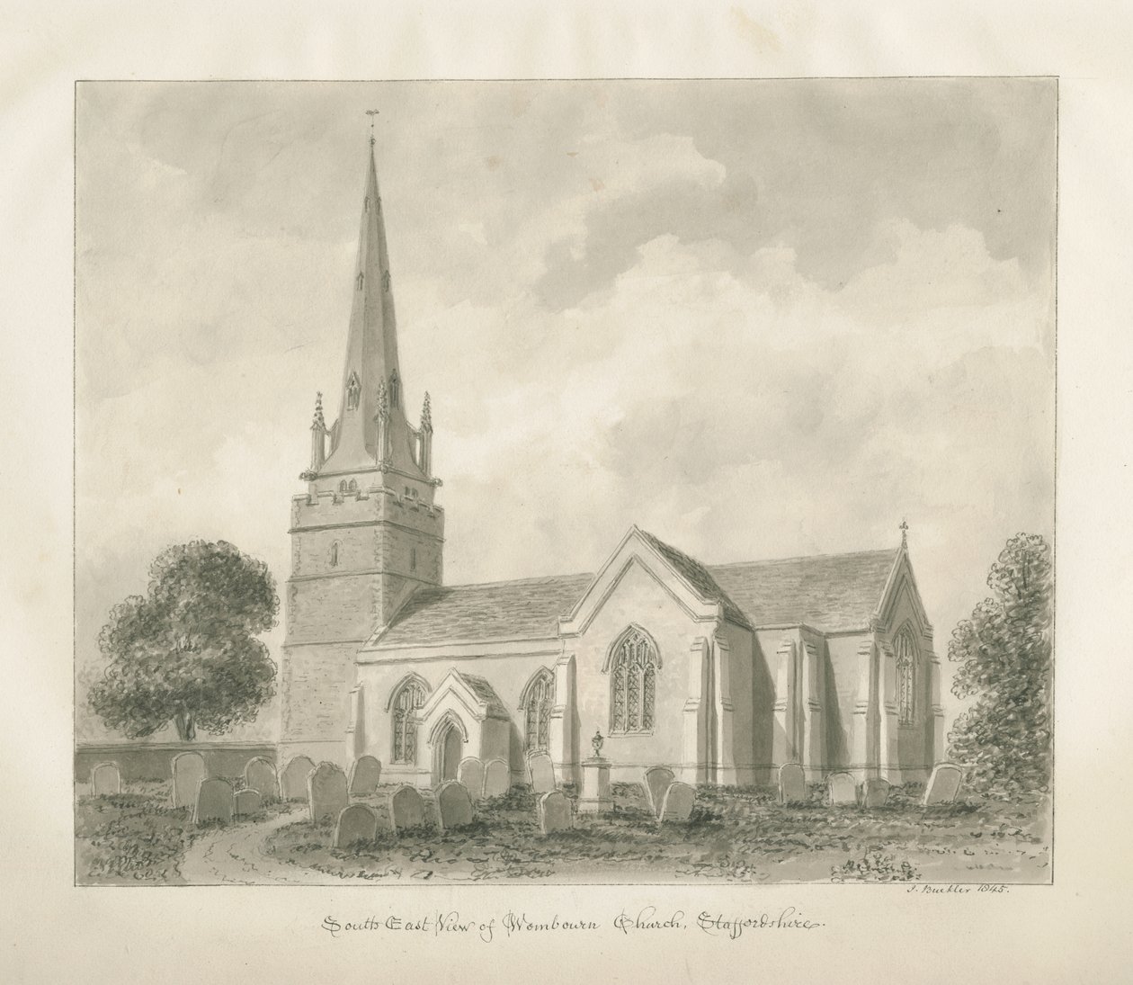 Wombourne Church by John Buckler
