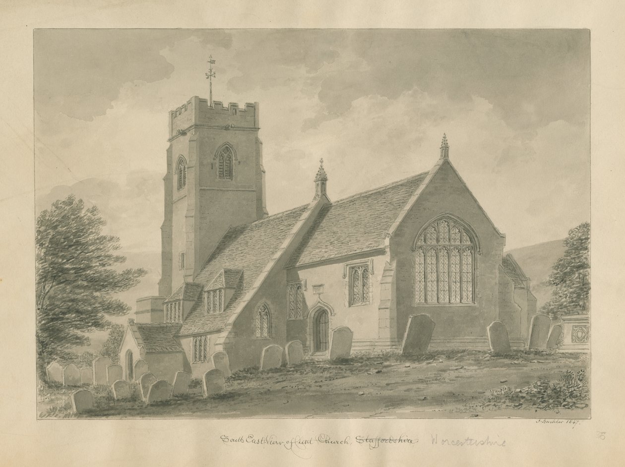 Worcestershire - Clent Church by John Buckler