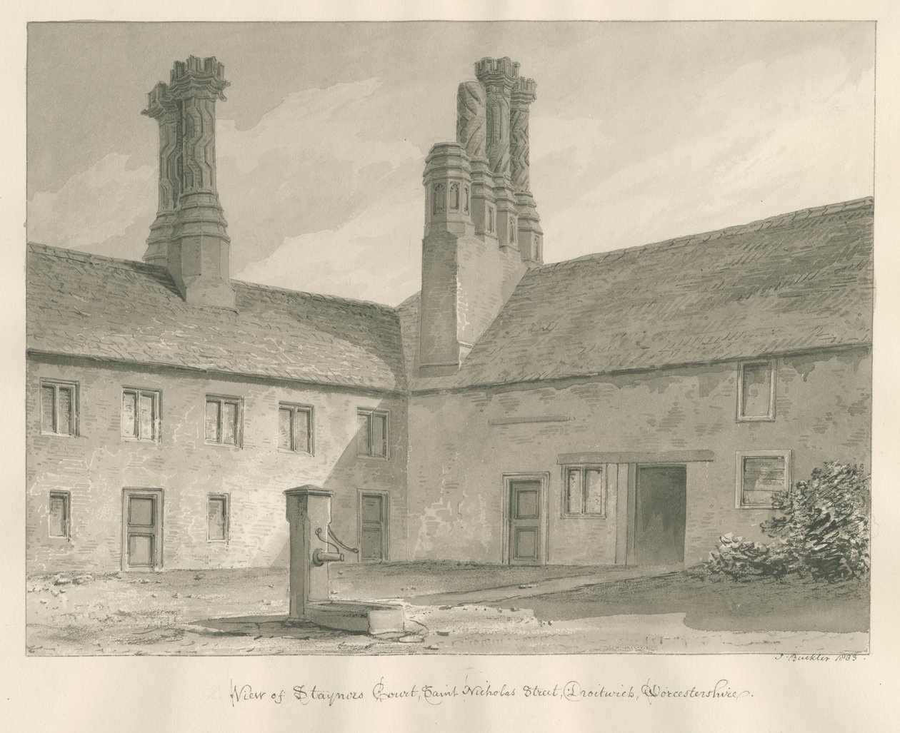 Staynors Court, 1833 by John Buckler