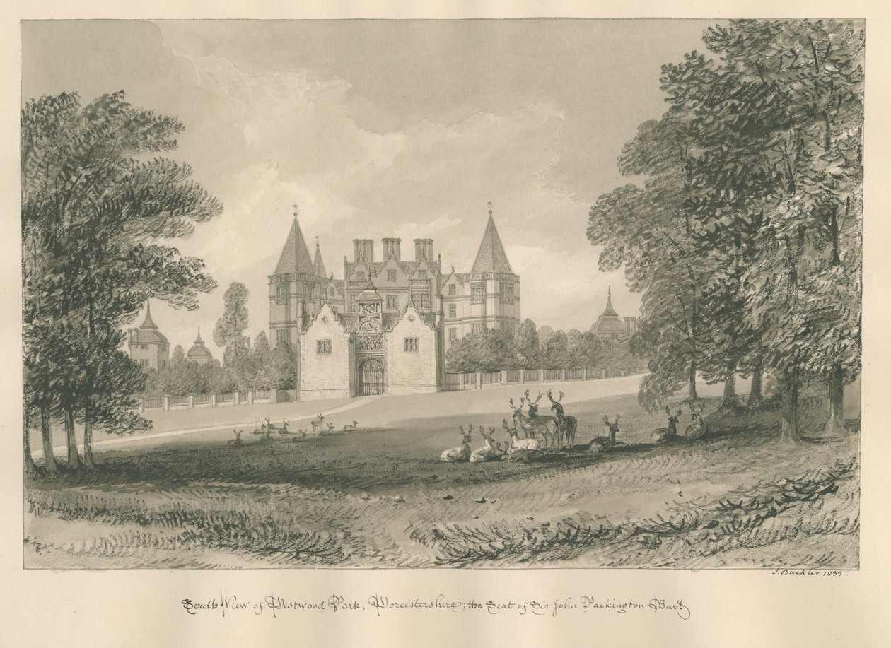 Worcestershire - Westwood Park, 1833 by John Buckler