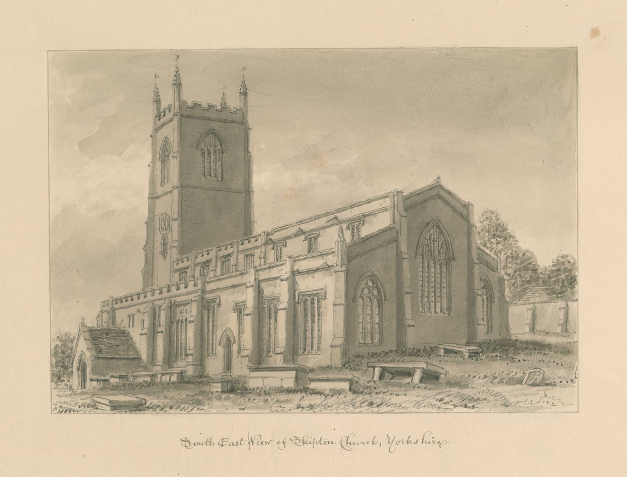 Yorkshire - Skipton Church by John Buckler