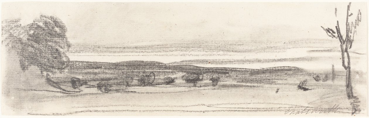 A View across the Park, Chatsworth, Derbyshire by John Burgess